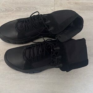 Men's Black Tactical Lace-Up Boots